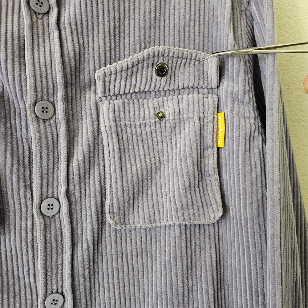 EFFULGENCE Men's Long Sleeve Lavender Corduroy Button Overshirt Jacket Sz M - Picture 8 of 16